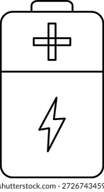 Icono de la batería con el signo del plus y el relámpago en fondo transparente