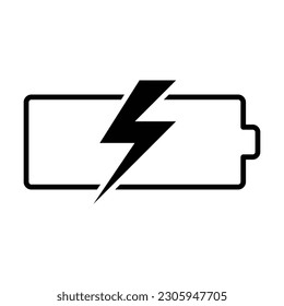 battery icon, power vector, electricity illustration