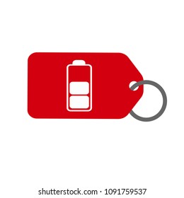 battery icon and price label