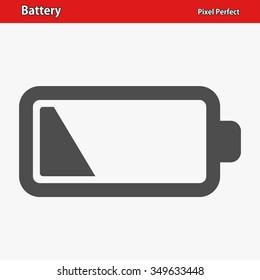 Battery Icon. Professional, pixel perfect icons optimized for both large and small resolutions. EPS 8 format.