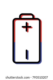 Battery icon red blue