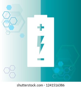 Battery icon, science and technologies