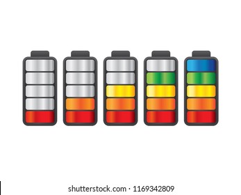 Battery icon set