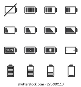 battery icon set