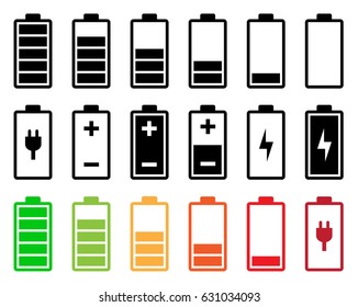 battery icon set