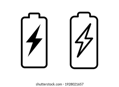 Battery icon set. battery charge level. battery Charging icons