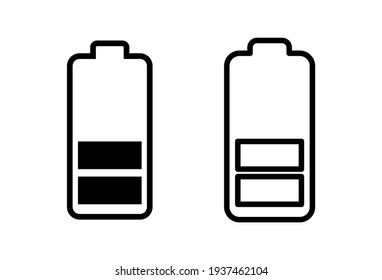 Battery icon set. battery charge level. battery Charging icon