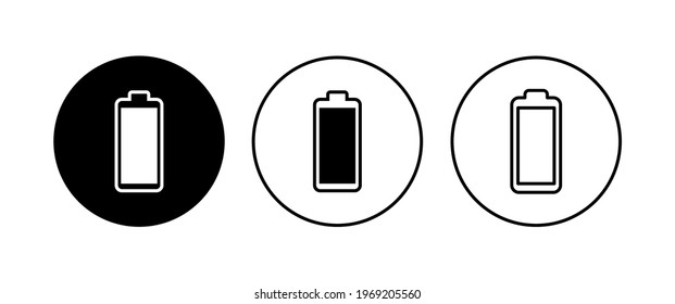 Battery icon set. battery charge level. battery Charging icon