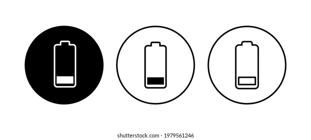 Battery icon set. battery charge level. battery Charging icon