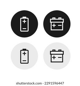 Battery icon set. battery charge level. battery Charging icon