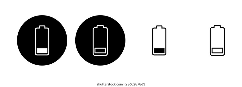 Battery icon set. battery charge level. battery charging icon