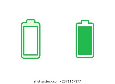 Akkusymbol eingestellt. Batterieaufladung. Batterieaufladesymbol
