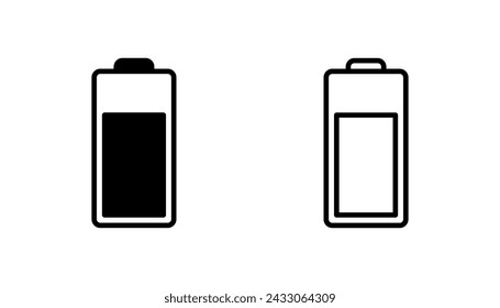 Conjunto de iconos de batería. nivel de carga de batería. icono de carga de batería