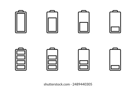 Batteriesymbol eingestellt. Batteriestand. Batterieladesymbol. Abbuchung