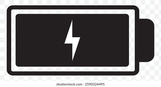 Battery icon set. Battery charge level. Battery charging icon. Battery charge indicator, vector graphics. EPS 10.