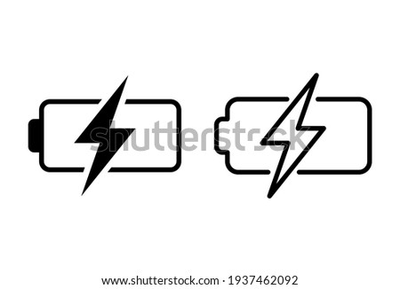 Battery icon set. battery charge level. battery Charging icon