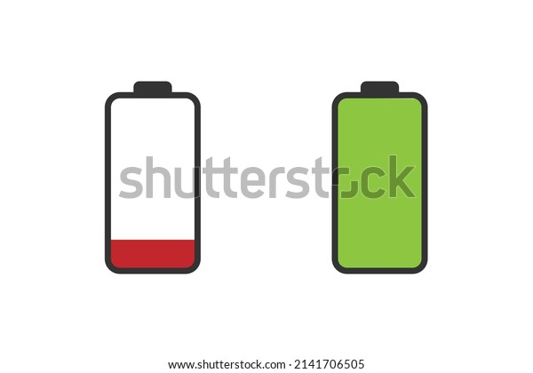 Battery icon set. battery charge level. battery\
Charging icon