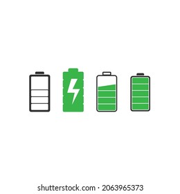 battery icon  set design template vector isolated illustration