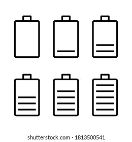 Battery icon set in eps 10