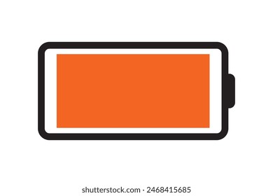 Batteriesymbol gesetzt. Hochwertige bunte Stil Vektor-Symbole. Grün 100% 75%, Orange 50%, Rot 25% 0, Batterien. Anzeige der Abbuchung der Batterie. Batteriestand, Energie, voll. Power Low Up Status Batterien Logo.