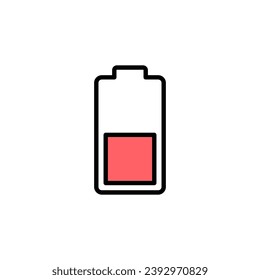 Battery icon set illustration. battery charging sign and symbol. battery charge level