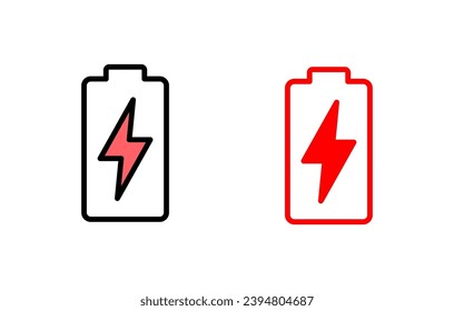 Battery icon set illustration. battery charging sign and symbol. battery charge level