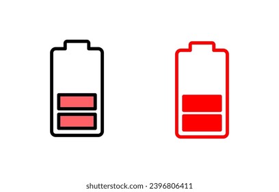 Battery icon set illustration. battery charging sign and symbol. battery charge level