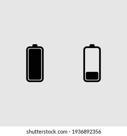 battery icon set isolated vector illustration