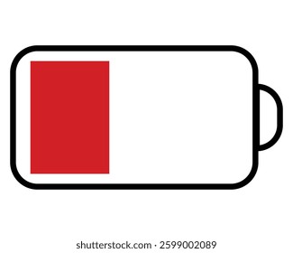 battery icon set. battery icon on white background.