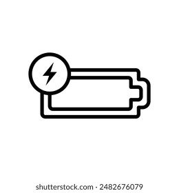 Battery Icon Set Power Source Illustrations for Electronics and Energy
