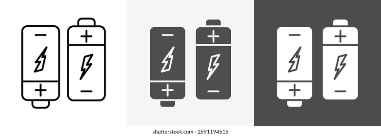 Battery Icon set vector art