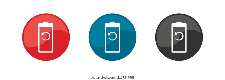 Conjunto de iconos de la batería. Ilustración vectorial.