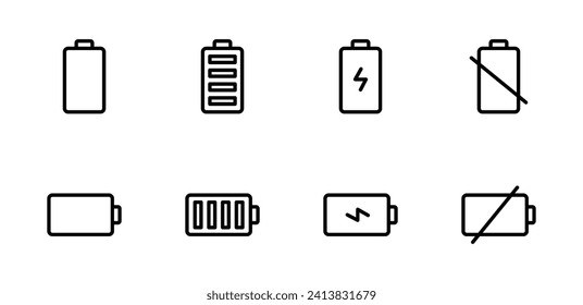 Battery icon set vector illustration