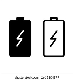 Battery icon set vector illustration, battery charging sign and symbol, battery charge level.