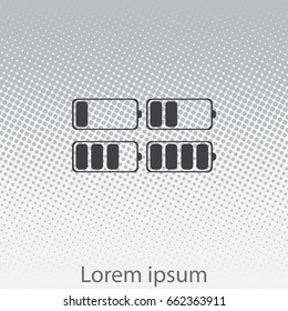 battery icon set. Vector illustration