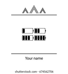 battery icon set. Vector illustration