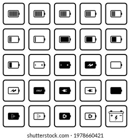 battery icon set vector sign symbol