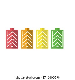 Battery icon set vector template