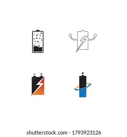 Battery icon set vector template