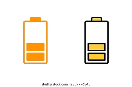 Battery icon set for web and mobile app. battery charging sign and symbol. battery charge level