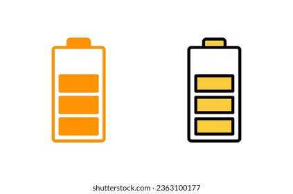 Akkusymbol für Web- und Mobile-App. Batterieaufladezeichen und -symbol. Batterieladung