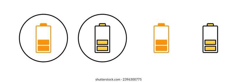 Juego de iconos de batería para la aplicación web y móvil. símbolo y signo de carga de batería. nivel de carga de la batería