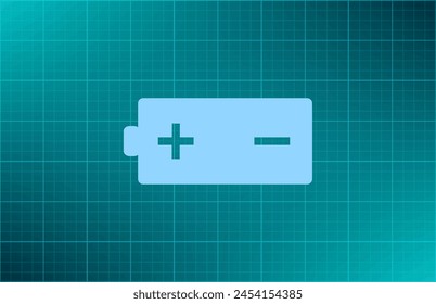Battery Icon with shadow on a grey background