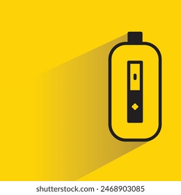 battery icon with shadow on yellow background