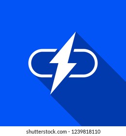 Battery icon with shadow , sign design