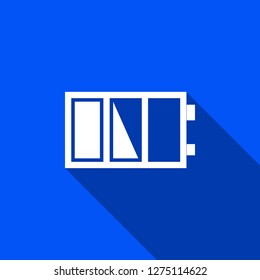 Battery icon with shadow , sign design