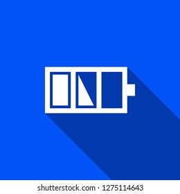 Battery icon with shadow , sign design