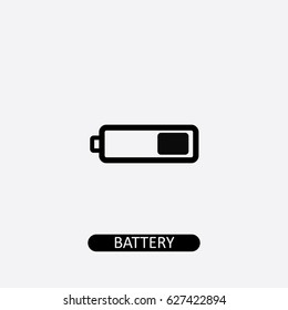 battery icon sign button silhouette vector illustration

