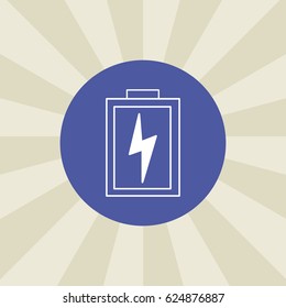 battery icon. sign design. background