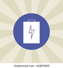 battery icon. sign design. background